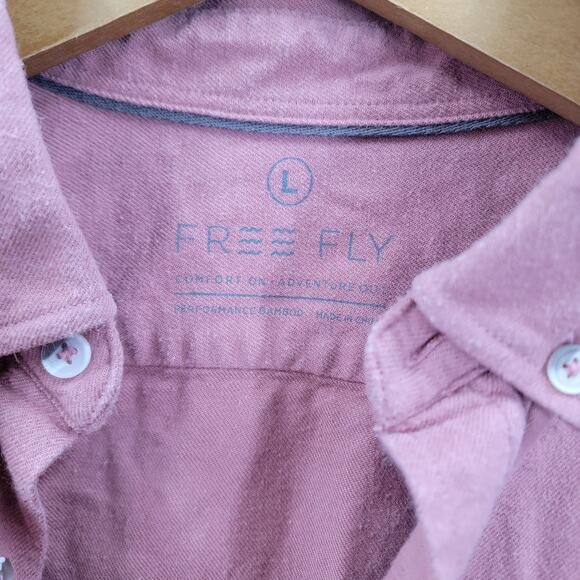 FREE FLY APPAREL MENS BUTTON DOWN SHIRT, SIZE L - Picture 3 of 8